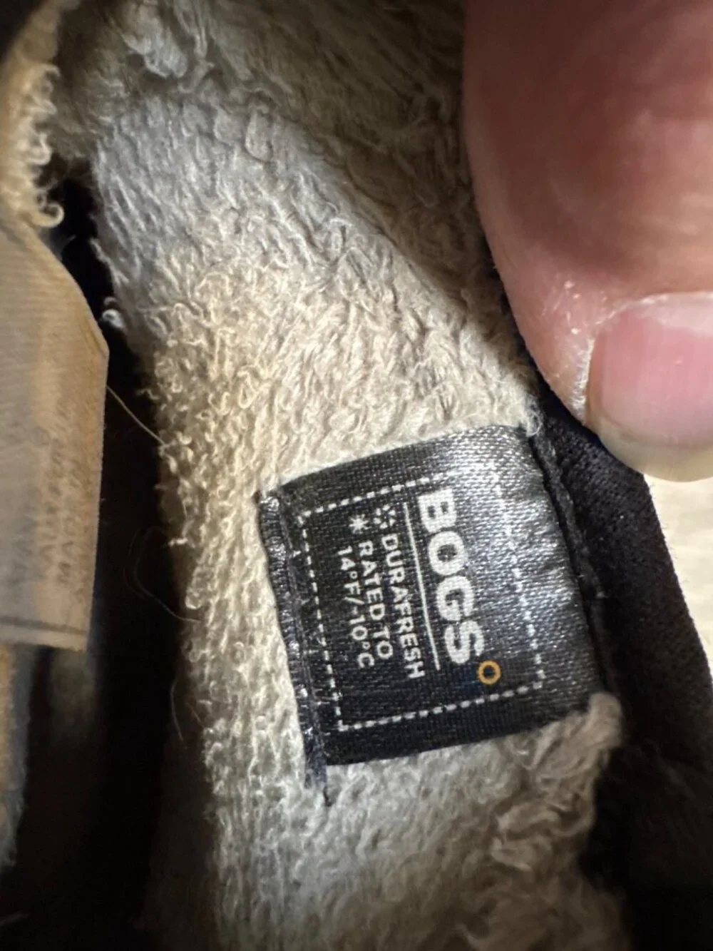 Bogs Black Fleece-Lined Waterproof Boots Size 8 With Handles